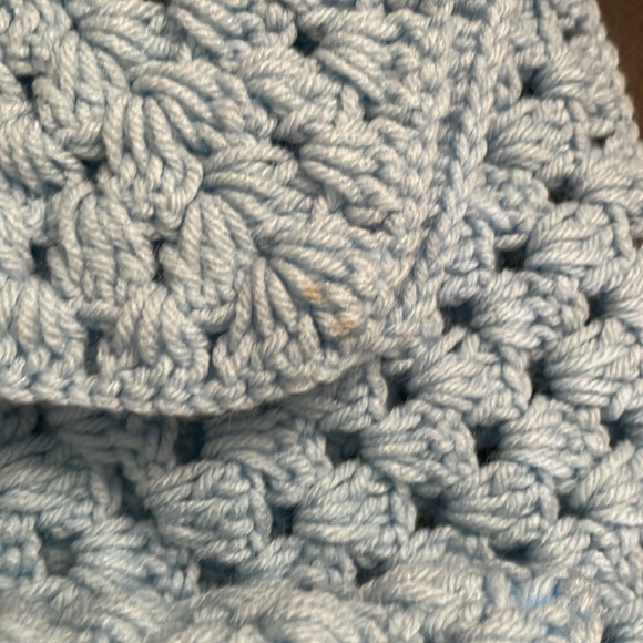 Handmade by myself Crochet baby blue blanket - Picture 4 of 5